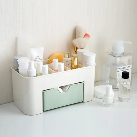 2 Cosmetic/Makeup Storage Organizers with Drawer - Pink